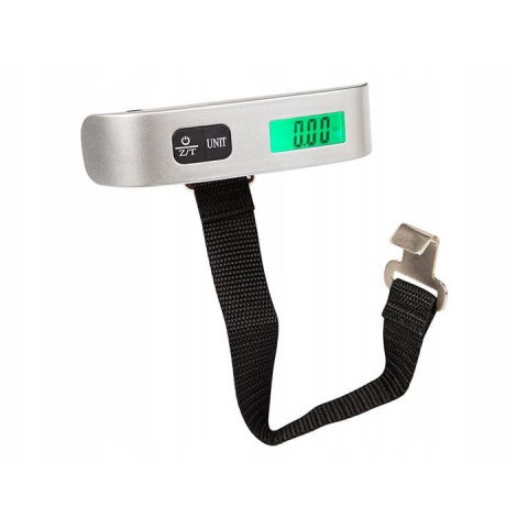 Cantar digital de mana curea, cantar portabil, cantarire bagaje, capacitate 50 kg, functie de tara, 12.5 x 2.8 x 2.8 cm, alb-negru [9]