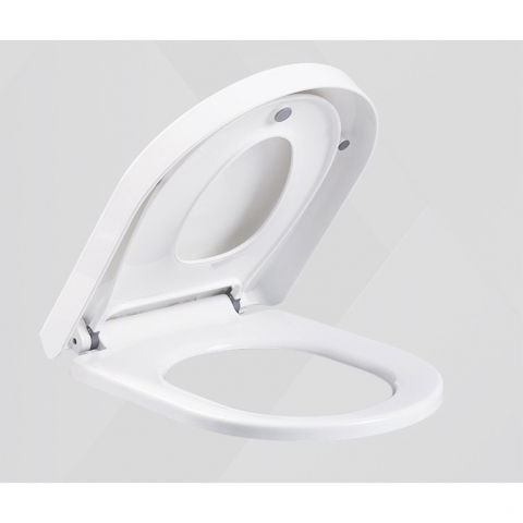 Capac de toaleta cu reductie 2 in 1, pentru copii si adulti, coborare lenta si silentioasa, instalare usoara, din pp5 , in forma de o, alb [3]
