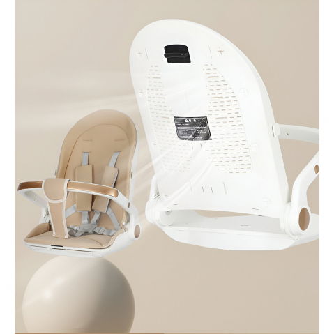 Carucior sport  3in1, 6-36 luni, reversibil, pliabil, tavita pentru masa, pozitie de somn, centura de siguranta, roti 360, suport pahar, copertina pentru soare, 32x63x95cm, crem model jungla [6]