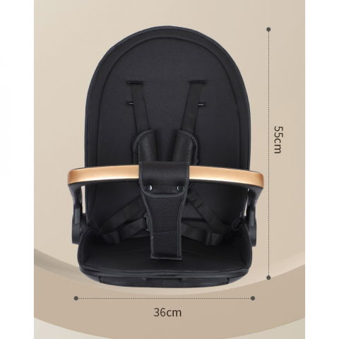 Carucior sport  3in1, 6-36 luni, reversibil, pliabil, tavita pentru masa, pozitie de somn, centura de siguranta, roti 360, suport pahar, copertina pentru soare, 32x63x95cm, negru model pisicute [8]