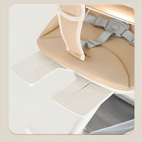 Carucior sport  3in1, 6-36 luni, reversibil, pliabil, tavita pentru masa, pozitie de somn, centura de siguranta, roti 360, suport pahar, copertina pentru soare, 32x63x95cm, crem model jungla [4]