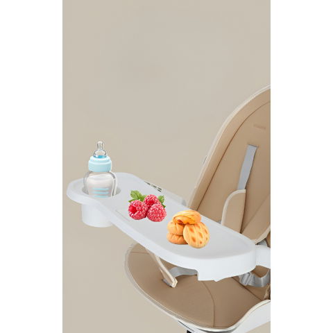 Carucior sport  3in1, 6-36 luni, reversibil, pliabil, tavita pentru masa, pozitie de somn, centura de siguranta, roti 360, suport pahar, copertina pentru soare, 32x63x95cm, crem model jungla [3]