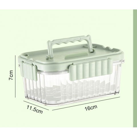 Caserola portabila pentru mancare fresh  550 ml, furculita pentru fructe, 7 x 11.5 x 16 cm, capac detasabil pentru congelator, etans, spatiu pentru tacamuri, maner, material plastic, rezistent la temperaturi ridicate, transparent [3]