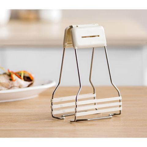 Clema pentru boluri, anti-alunecare, din silicon, de uz casnic, rezistent la temperaturi inalte, 17.6x11.5x5.15cm, gri [8]