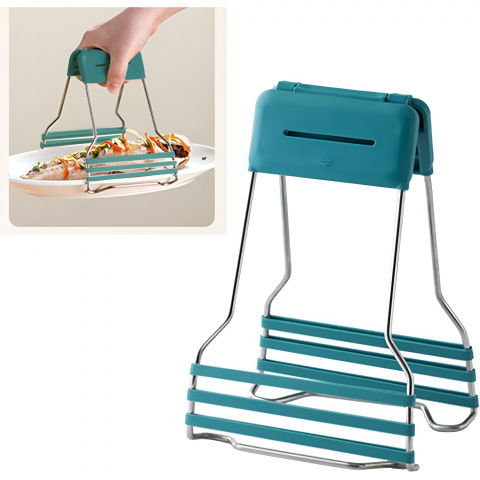 Clema pentru boluri, anti-alunecare, din silicon, de uz casnic, rezistent la temperaturi inalte, 17.6x11.5x5.15cm, verde [4]