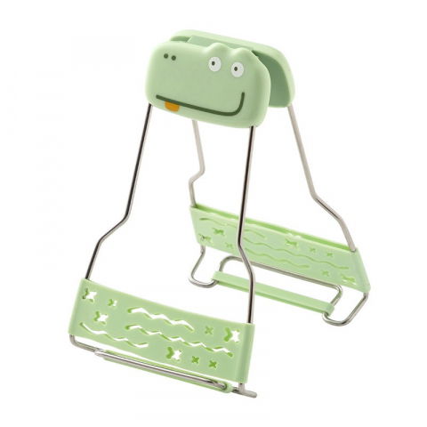 Accesorii și ustensile in bucatarie - Clema pentru boluri creativa, anti-alunecare, din silicon, de uz casnic, rezistent la temperaturi inalte, model animat, 19x12 cm, verde