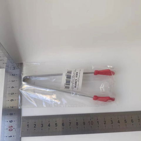 Cleste creativ pentru mancare, model manusi din silicon, 14.5x3 cm, rezistent la temperaturi inalte si coroziune, rosu [1]