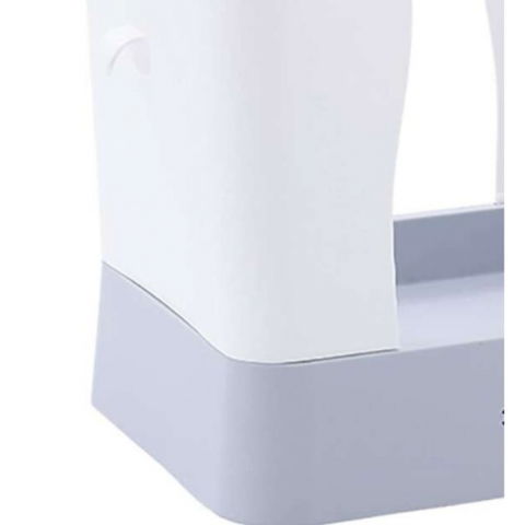 Cos de gunoi extensibil, din plastic, reglabil, pliabil, versatil, pentru bucatarie, baie sau birou, cos universal, 21x25x17 cm, alb gri [3]