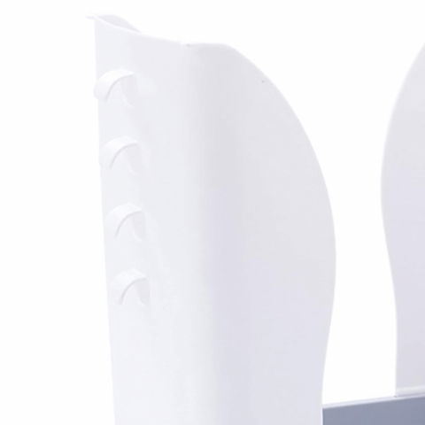 Cos de gunoi extensibil, din plastic, reglabil, pliabil, versatil, pentru bucatarie, baie sau birou, cos universal, 21x25x17 cm, alb gri [7]