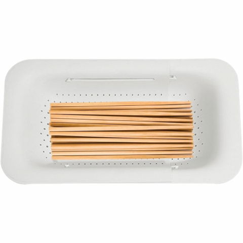 Cos de scurgere pentru chiuveta de bucatarie, plastic, telescopic, 36x20x5 cm, alb [7]