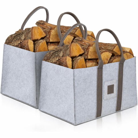 Cos multifunctional pentru rufe murdare, cos depozitare, gri, 50x34x32, geanta durabila pentru lemne si accesorii [4]