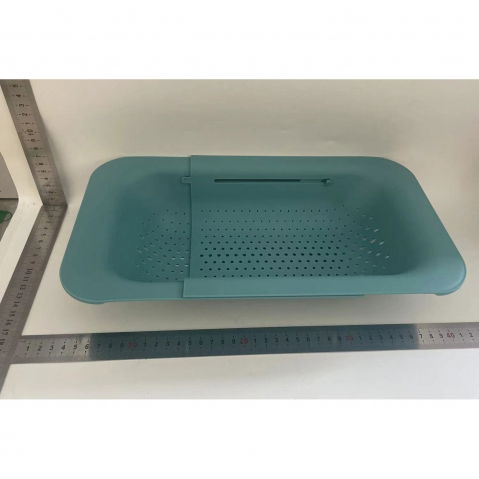 Cos pentru scurgere chiuveta de bucatarie, plastic, telescopic, 36x20x5 cm, verde [1]