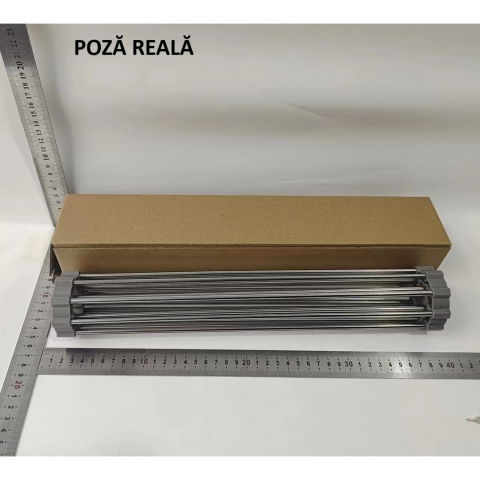 Covoras de scurgere pentru chiuveta bucatarie, din otel inoxidabil, suport chiuveta, pliabil, antiderapant, usor de curatat si de depozitat, 37x30cm, 15 tuburi, gri [6]