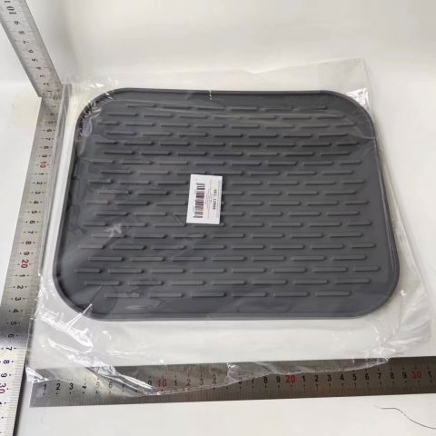 Covoras din silicon pentru scurgere vase, uz casnic, rezistent la temperaturi ridicate, izolator, 30x24 cm, negru [10]