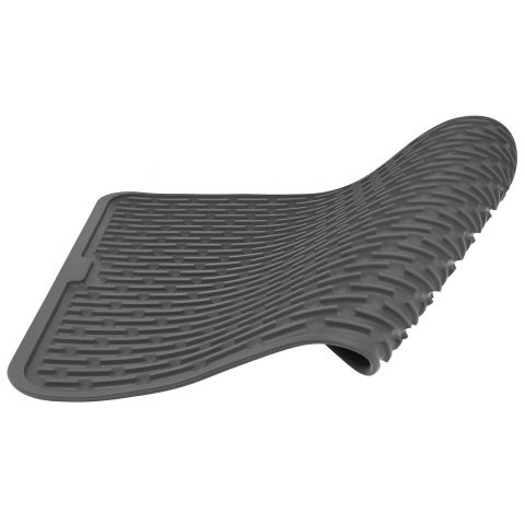 Covoras din silicon pentru scurgere vase, uz casnic, rezistent la temperaturi ridicate, izolator, 43x32.5 cm, negru [9]