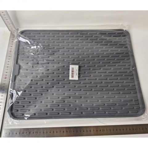 Covoras din silicon pentru scurgere vase, uz casnic, rezistent la temperaturi ridicate, izolator, 43x32.5 cm, negru [1]