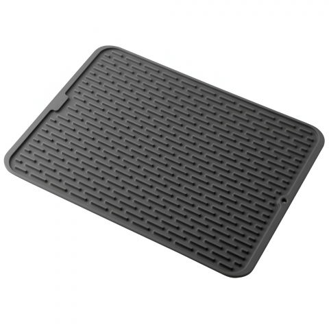 Covoras din silicon pentru scurgere vase, uz casnic, rezistent la temperaturi ridicate, izolator, 43x32.5 cm, negru [4]