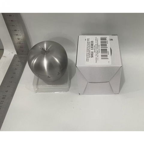 Cronometru de bucatarie, mecanic, forma de mar, din otel inoxidabil, 60 min timer, 7.5 x 6.2 cm, argintiu [1]