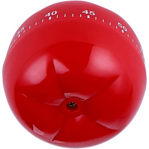 Cronometru mecanic de bucatarie  forma de rosie, 60 de minute, 6.3 x 4.5 cm, material abs, rosu [8]