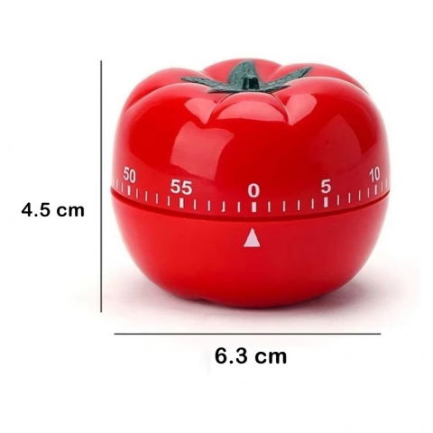 Cronometru mecanic de bucatarie  forma de rosie, 60 de minute, 6.3 x 4.5 cm, material abs, rosu [1]