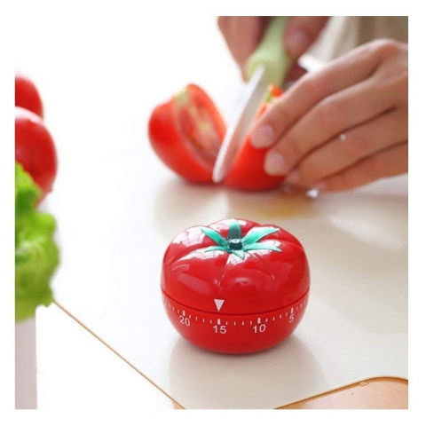 Cronometru mecanic de bucatarie  forma de rosie, 60 de minute, 6.3 x 4.5 cm, material abs, rosu [6]