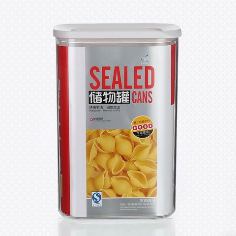 Cutie de depozitare alimente, 2l, capac alb, din abs+silicon, 14.5 x 9 x 22.2 cm, transparent [4]