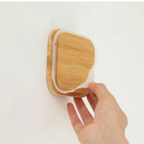 Cutie de depozitare alimente, cutie de tip container, cutie pentru cereale, din plastic, capac din bambuc, 10 x 10 x 30 cm, volum 1.9 l, transparent [3]