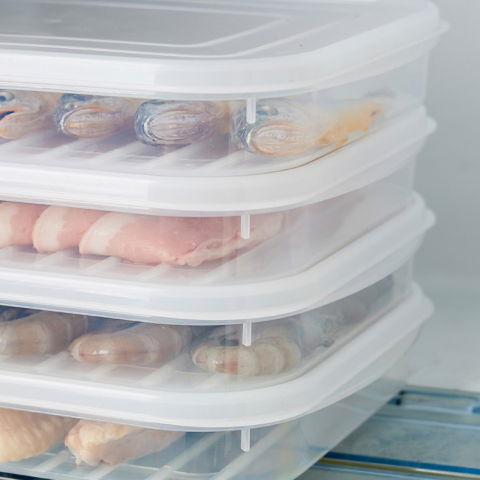 Cutie de depozitare de uz casnic, caserola pentru frigider, rezistenta la umiditate, rezervor sigilat pentru depozitare alimentara, 24.5 x 18.5 x 3.5cm, alb transparent [5]