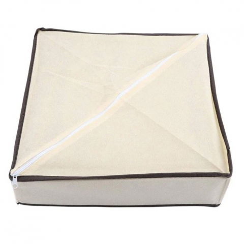 Cutie de depozitare, pentru lenjerie, sosete si sutiene, material textil, 24 compartimente, 32 x 32 x 10 cm, culoare bej [5]