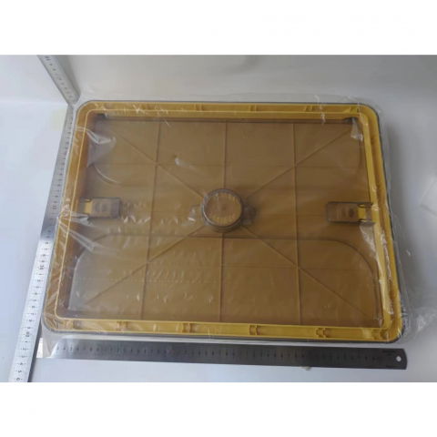 Cutie de depozitare pliabila, cu capac, 40 l, plastic, 47x35x24.5 cm, portocaliu [7]