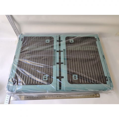 Cutie de depozitare pliabila, cu capac, 85 l, plastic, 60x42x34 cm, albastru [5]