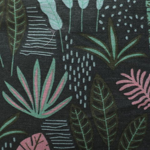 Cutie de depozitare tip cos, impermeabila, cu snur, capacitate 100 l, cu manere, 50x50x40cm, model frunze, verde [2]