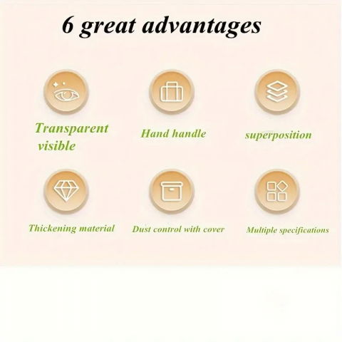 Cutie de depozitare, tip valiza, pentru alimente, jucarii, accesorii, transparent-gri, marime s, 24x17x13.5 cm [3]