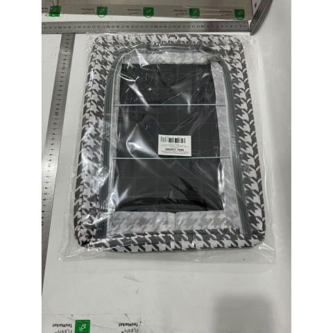 Cutie depozitare cu cadru metalic, pentru incaltaminte, haine, lingerie, fermoar calitativ, fereastra transparenta, manere laterale, 40 x 30 x 15 cm, alb negru [1]