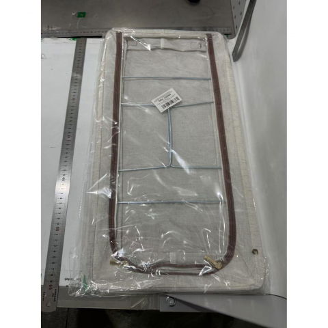 Cutie depozitare cu cadru metalic, pentru incaltaminte, haine, lingerie, fermoar calitativ, fereastra transparenta, manere laterale, 60 x 30 x 15 cm bej [1]