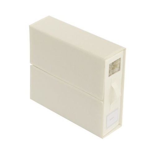 Organizare pentru casă - Cutie depozitare lenjerii de pat, pliabila, capacitate 18l, 38x33x12 cm, din panza oxford cu pp incorporat, fereastra vizibila, alb ivoir