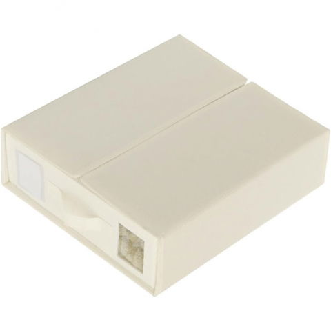 Cutie depozitare lenjerii de pat, pliabila, capacitate 18l, 38x33x12 cm, din panza oxford cu pp incorporat, fereastra vizibila, alb ivoir [6]