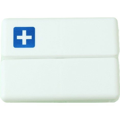 Caserole, genți termice și organizatoare pastile - Cutie depozitare medicamente, 7 compartimente sigilate individual, pliabila, portabila, alb/albastru