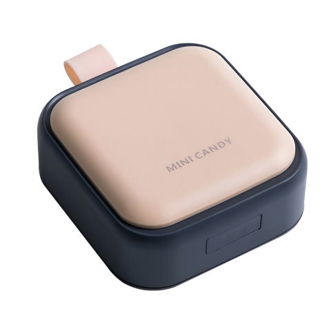 Caserole, genți termice și organizatoare pastile - Cutie depozitare medicamente mini, 4 compartimente, inchidere etans, portabila, patrat, roz-negru, pp, 7.5x7.5x3 cm