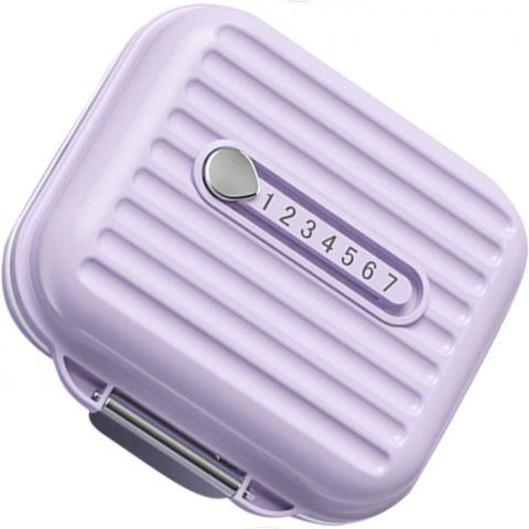 Cutie medicamente, mov, 7 compartimente, portabila si compacta, 7.8x7.2x3.5 cm, ideala pentru uzul cotidian [4]