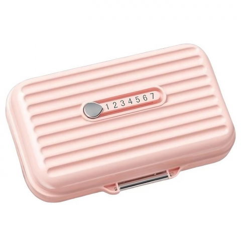 Caserole, genți termice și organizatoare pastile - Cutie medicamente, roz, 7 compartimente, portabila si compacta, 11x7.2x3.5 cm, ideala pentru uzul cotidian