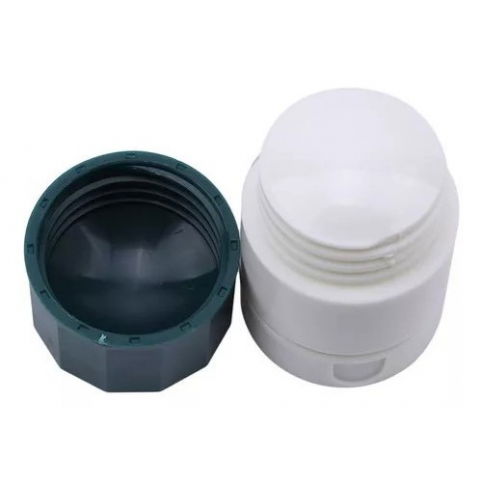 Cutie pastile multifunctionala, 4 in 1, pahar apa, taiere, sfaramare, depozitare, compact, abs cu lama din inox, alb/verde, 8.7x6.2x4.1 cm [4]