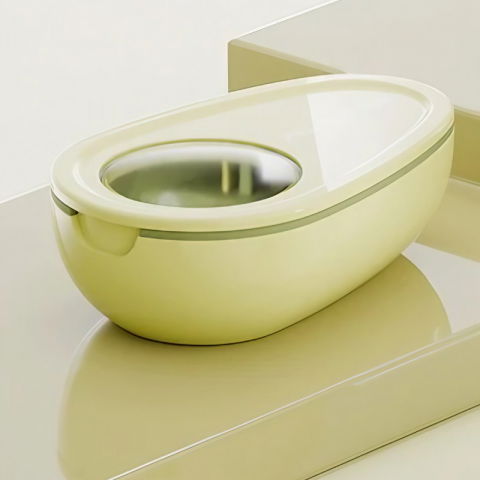 Cutie taiat pastile si depozitare medicamente, galbena, 8x5x2.65 cm, compacta si portabila, ideala pentru calatorii [1]