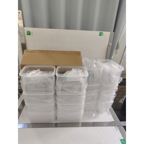 Cutii de depozitare alimente, set din 16 cutii pentru condimente, cereale, cutii pentru bucatarie, din plastic pp, cutii alimentare, diferite dimensiuni, transparente [3]