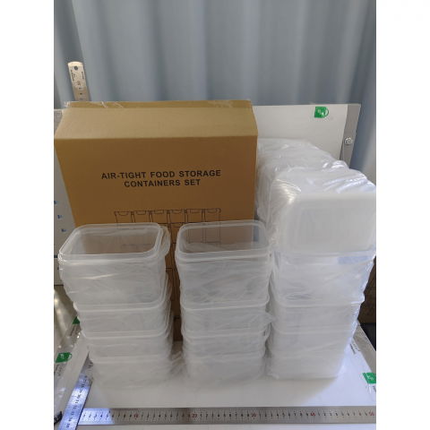 Cutii de depozitare alimente, set din 24 cutii pentru condimente, cereale, cutii pentru bucatarie, din plastic pp, cutii alimentare, diferite dimensiuni, transparente [1]