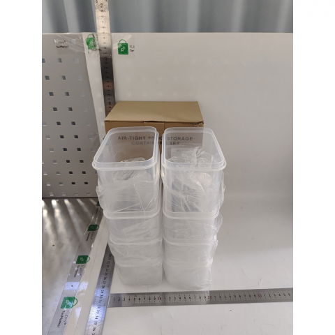 Cutii de depozitare alimente, set din 8 cutii pentru condimente, cereale, cutii pentru bucatarie, din plastic pp, cutii alimentare, diferite dimensiuni, transparente [7]