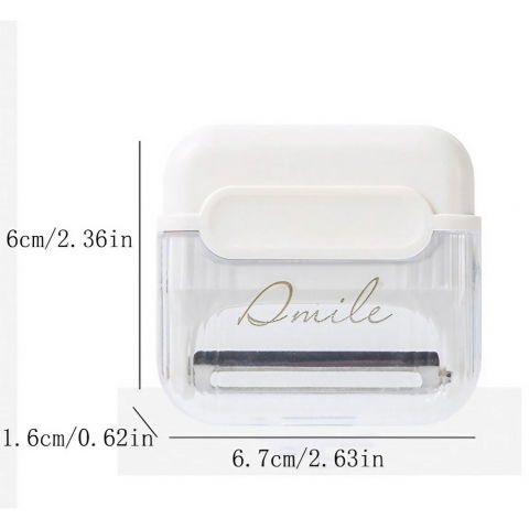 Decojitor/curatator manual de legume si fructe, portabil, cu magnet, doua lame, inox, alb, 6.7x6x1.6 cm [2]