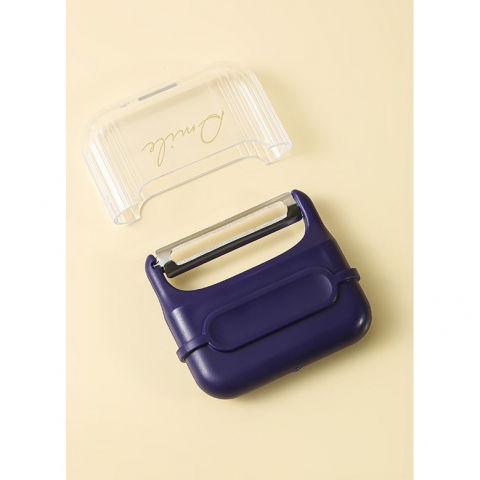 Decojitor/curatator manual de legume si fructe, portabil, cu magnet, doua lame, inox, mov, 6.7x6x1.6 cm [3]