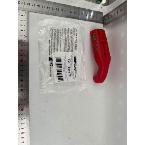 Deschizator de sticle, model pistol, plastic, abs, pentru dopuri metalice, 13 x 6 x 3.7 cm, rosu [5]