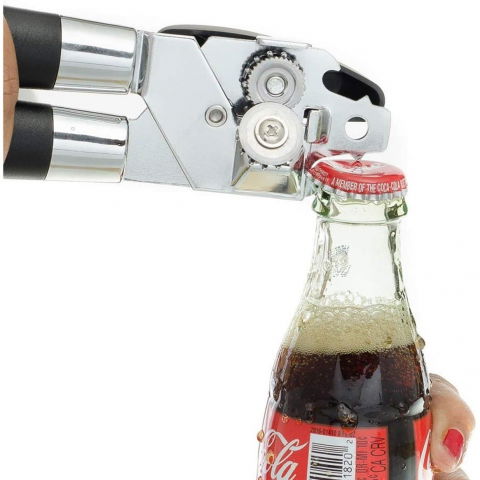 Desfacator de conserve multifunctional  otel inoxidabil, maner antialunecare, ergonomic, rezistent la rugina, usor de utilizat, 21.6 x 6 cm, argintiu [5]